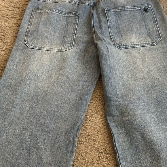 DELIA’S NWT Light WASH DENIM JEANS CHECKERBOARD TRIM OUTER LEG SIDES HALLOWEEN - Picture 7 of 9